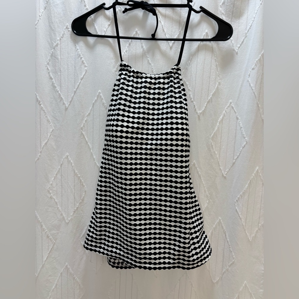 Croft & Barrow Black and White Swim Top